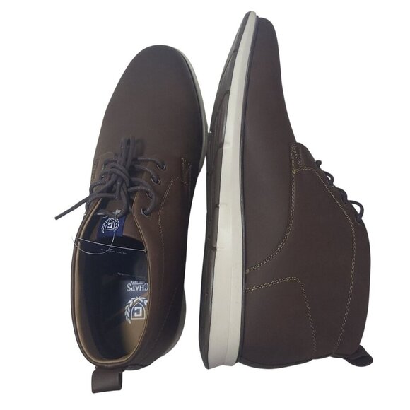 Men's Brown Lace Up Ankle Boots with Rubber Sole, Size 11.5 NWT. - Picture 3 of 6